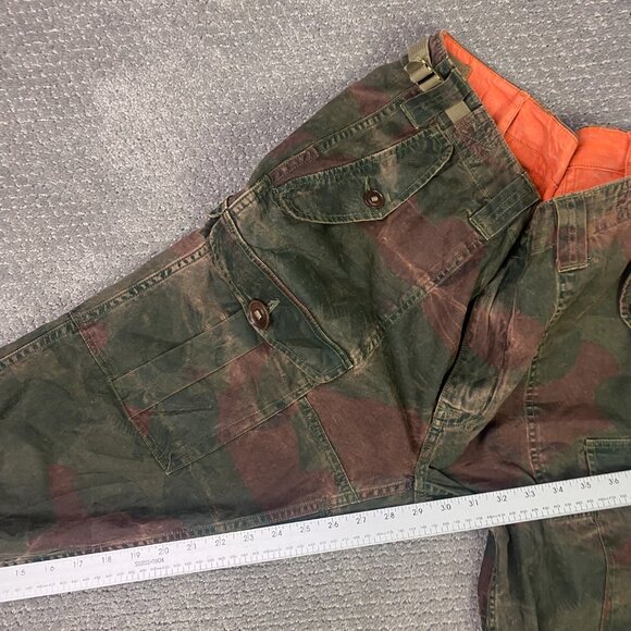 Polo Ralph Lauren Reversible Orange Camo Cargo Pants Mens 35 x 30 Measures 37x29 - Picture 15 of 16